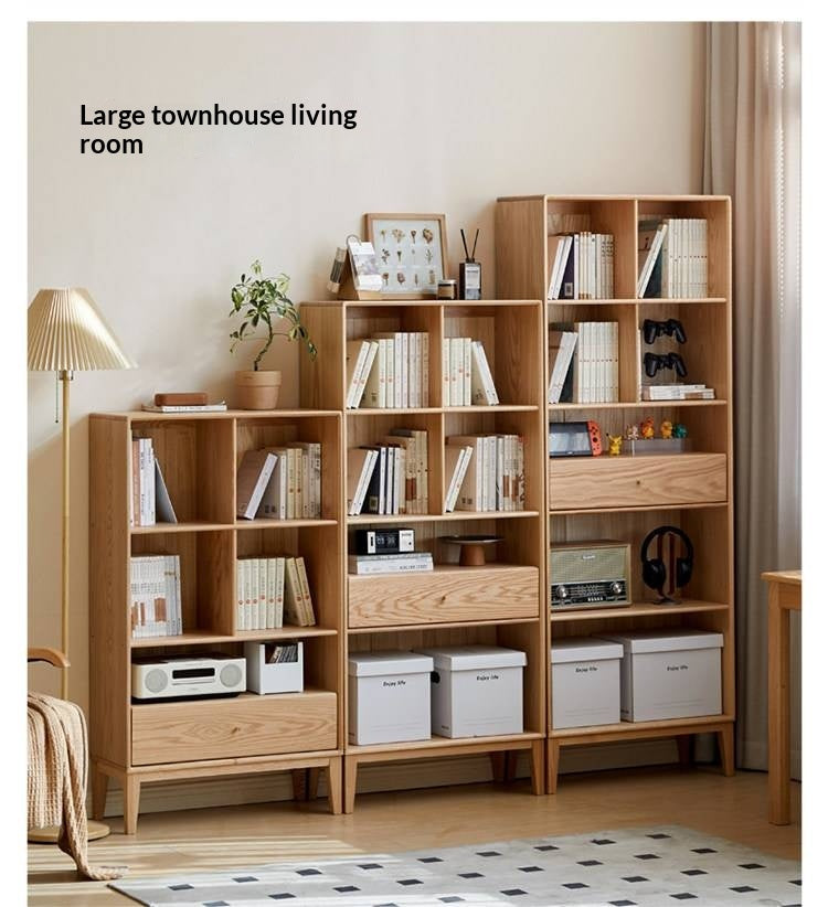 Oak Solid Wood Nordic Style Bookcase
