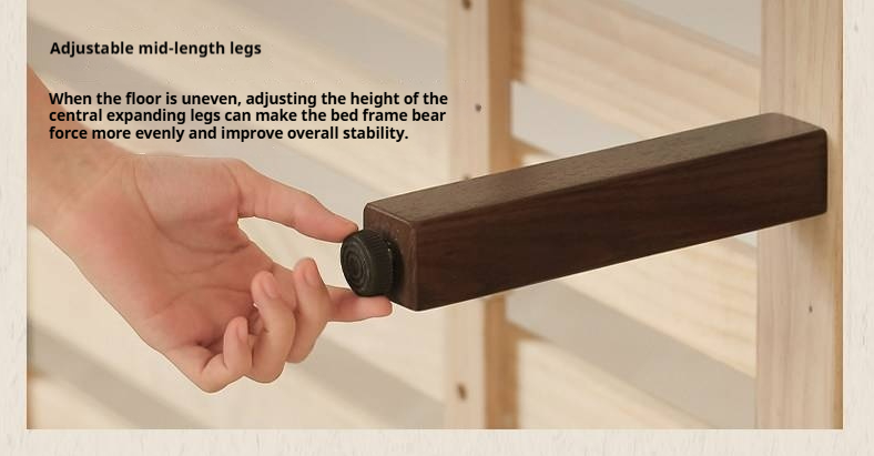 Ash Solid Wood Bed — American Retro Style