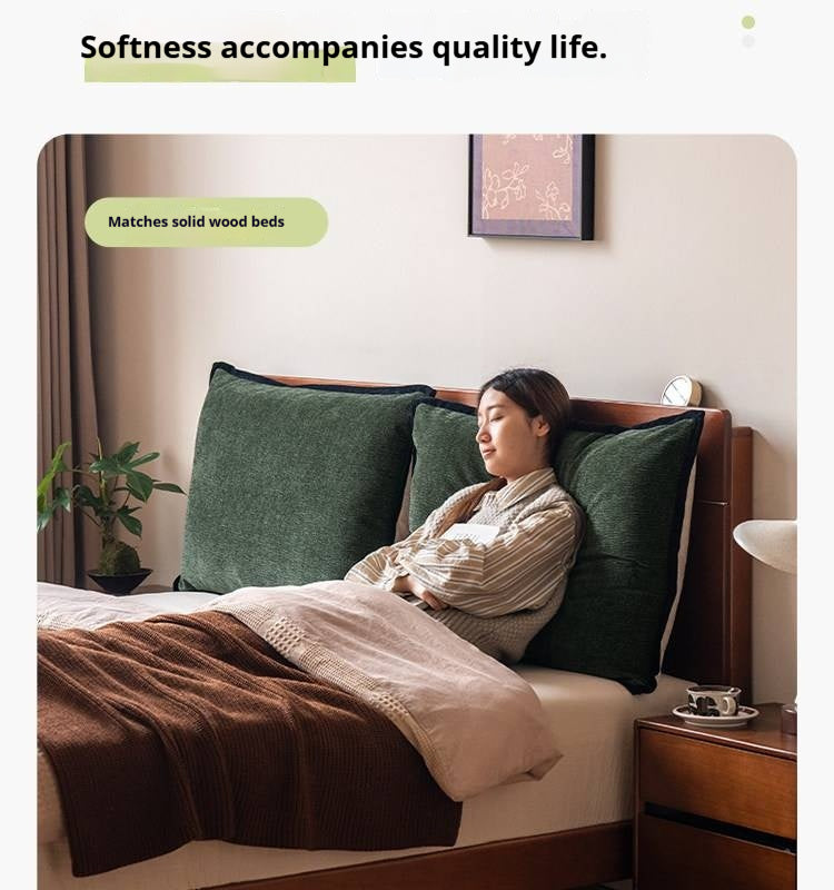 Vintage Style Bed Headboard Pillow with High Backrest Support