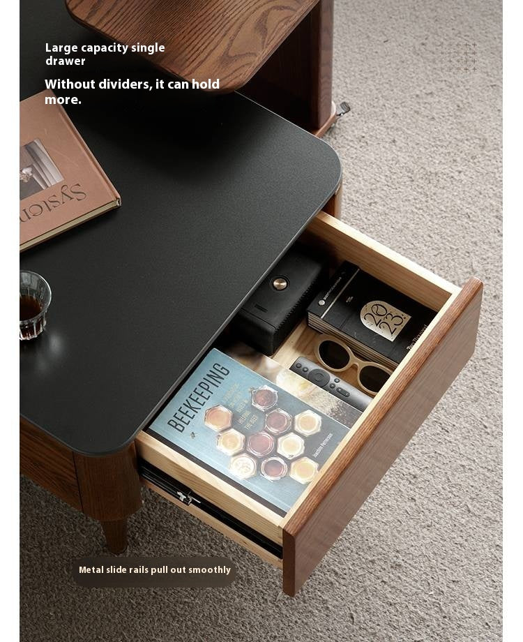 Oak Solid Wood Mobile Coffee Table