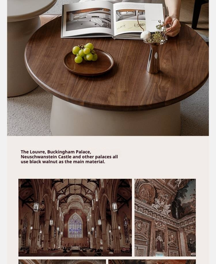 Black Walnut, Poplar Solid Wood Coffee Table.