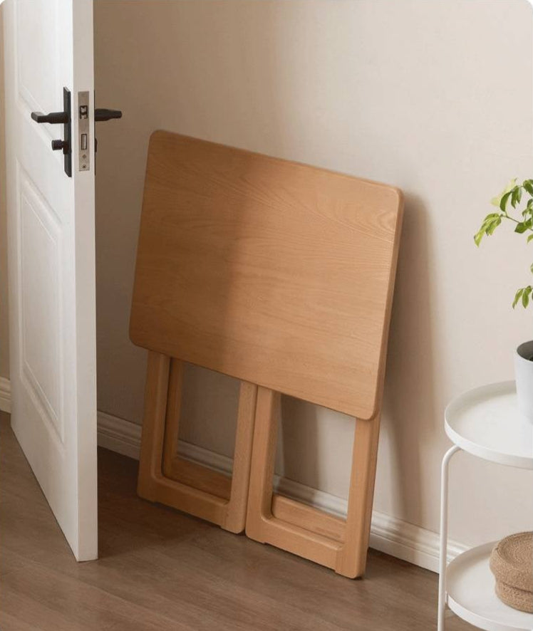 Beech Solid Wood Folding Study Table