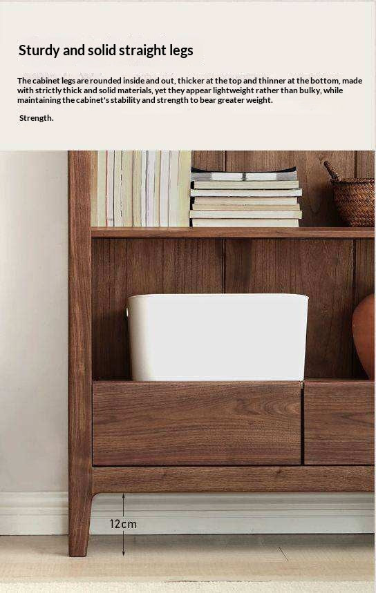 Black Walnut, Ash Solid Wood Bookcase Free Combination Bookshelf