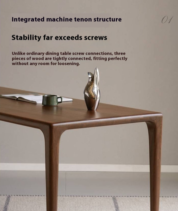 Black Walnut Solid Wood Rectangular Dining Table