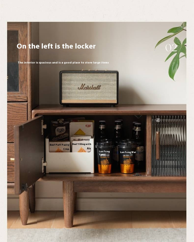 Sandalwood Solid Wood Modern TV Stand