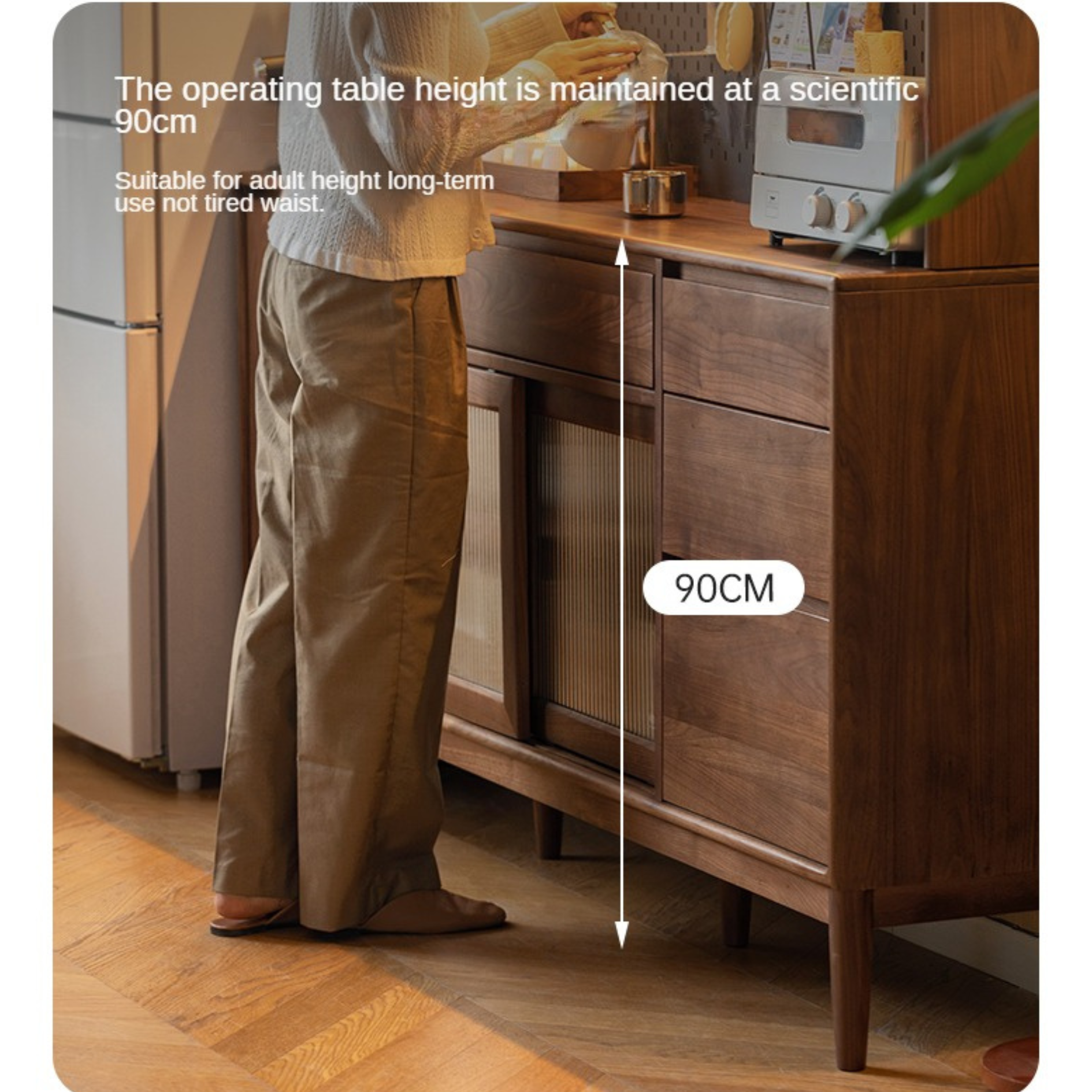 Black Walnut Solid Wood Simple Modern Sideboard