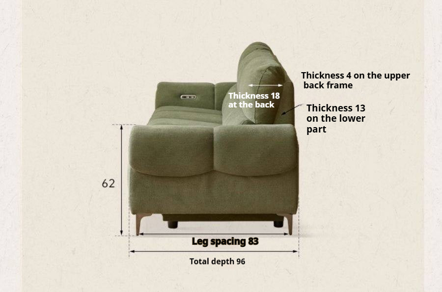 Fabric Electric-Retractable Sofa