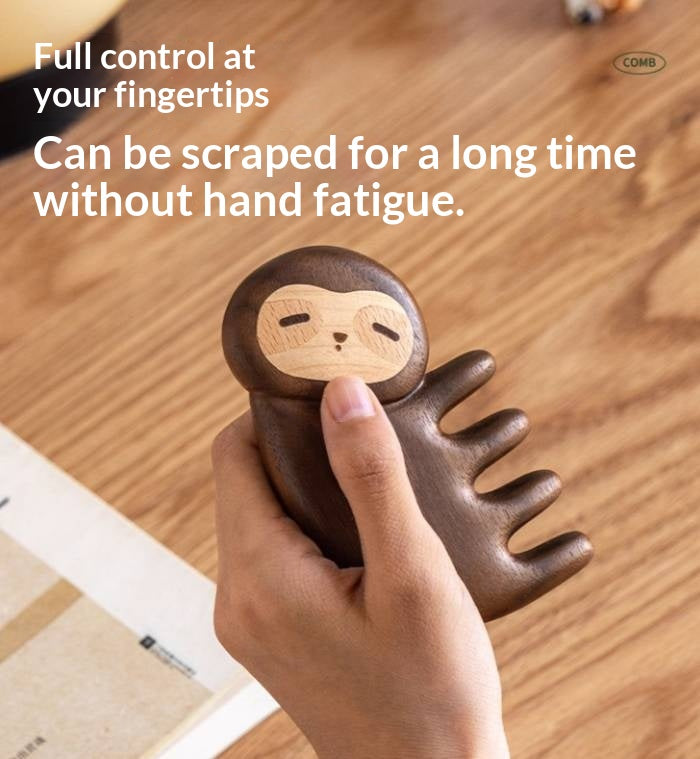 Black Walnut Solid Wood Modern Massage Comb