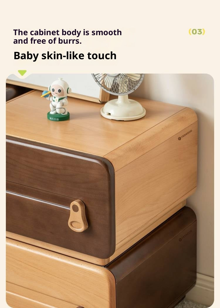 Beech Solid Wood Children's Chest of Drawers