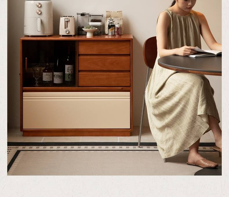 Tulipwood Solid Wood Antique Style Storage Cabinet.