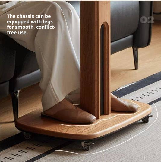 Cherry, Oak Solid Wood Elevating Desk Study Unit Mobile Desk