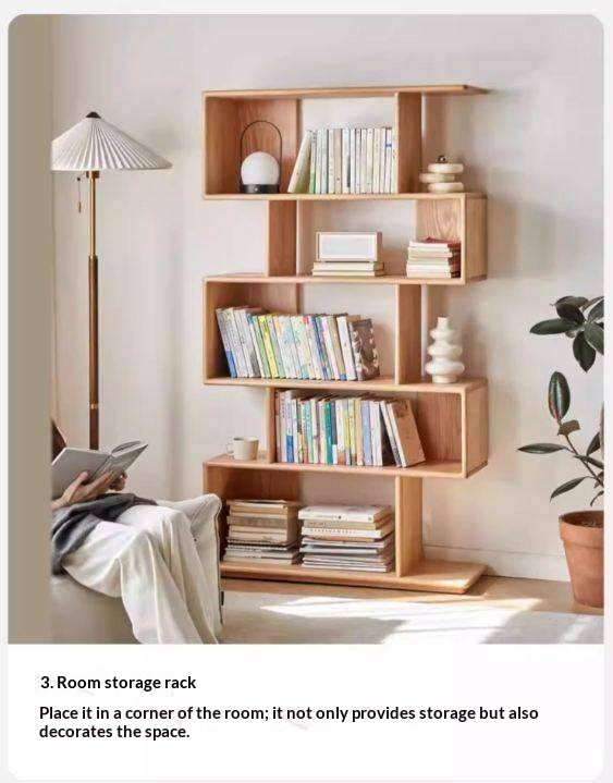 Oak Solid Wood Japanese Style Bookcase