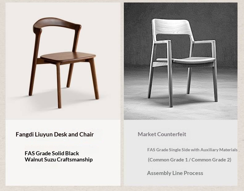 Black Walnut, Ash Solid Wood Dining Chair