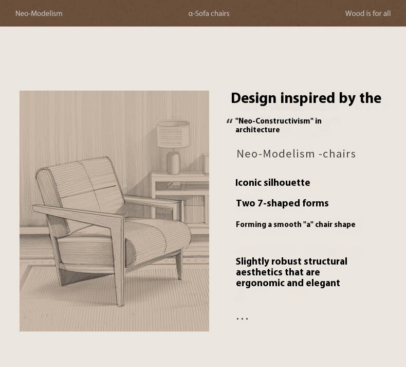 Oak Solid Wood Modern Chair