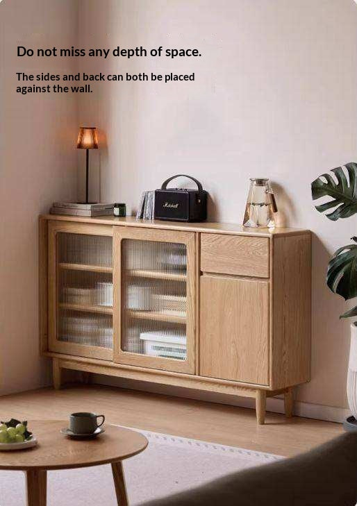 Oak Solid Wood Ultra-Thin Sideboard