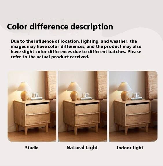 Ash Solid Wood Log Style Nightstand