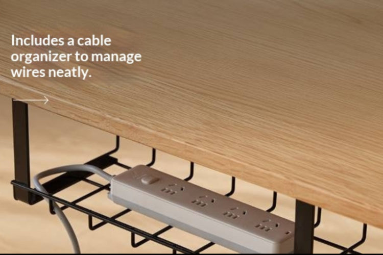 Oak Solid Wood Electric Lift Office Desk