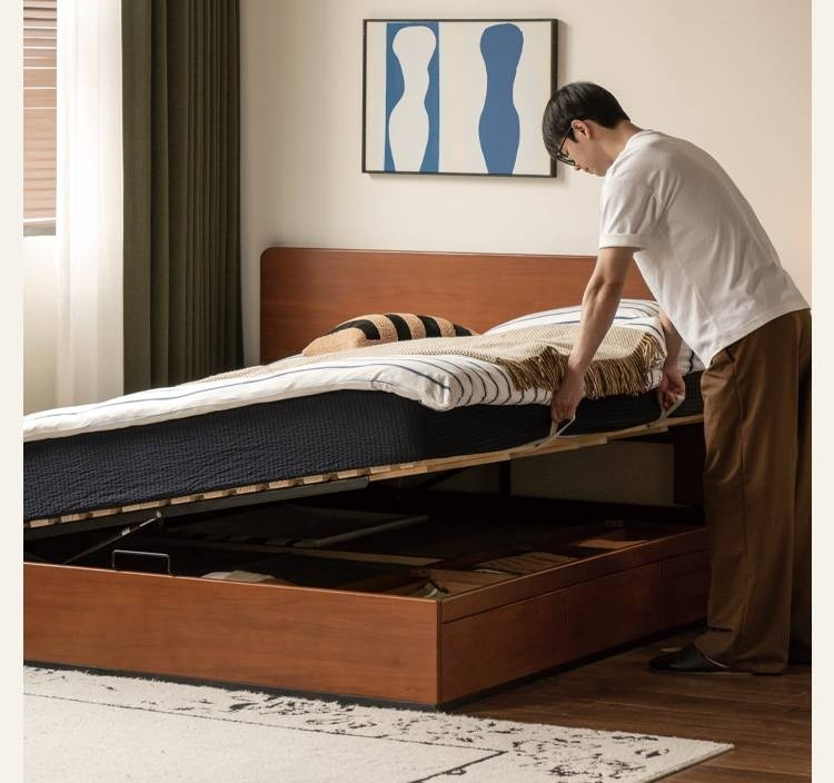 Poplar Solid Wood Bauhaus Box Bed