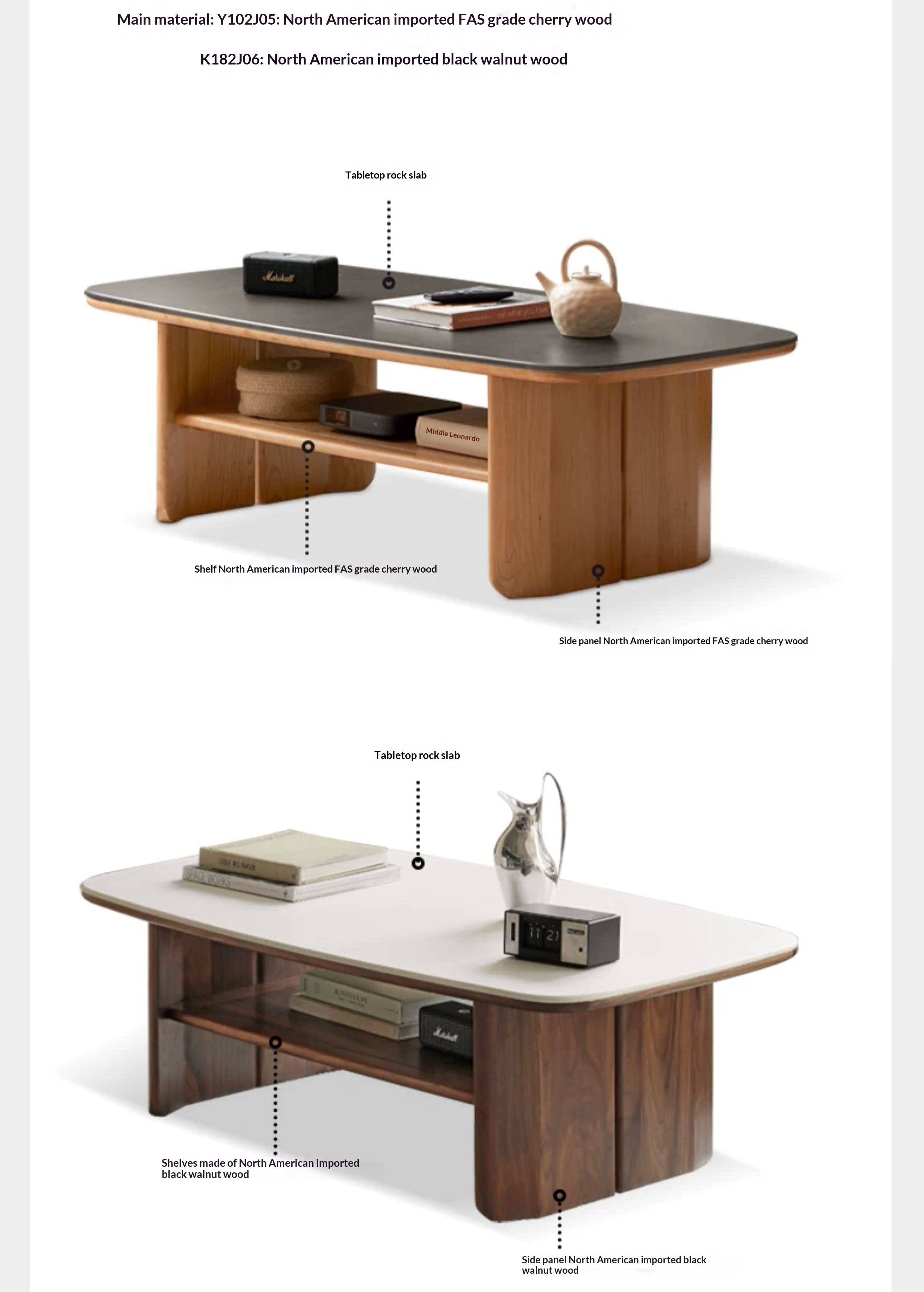 Black Walnut, Cherry Solid Wood Coffee Table