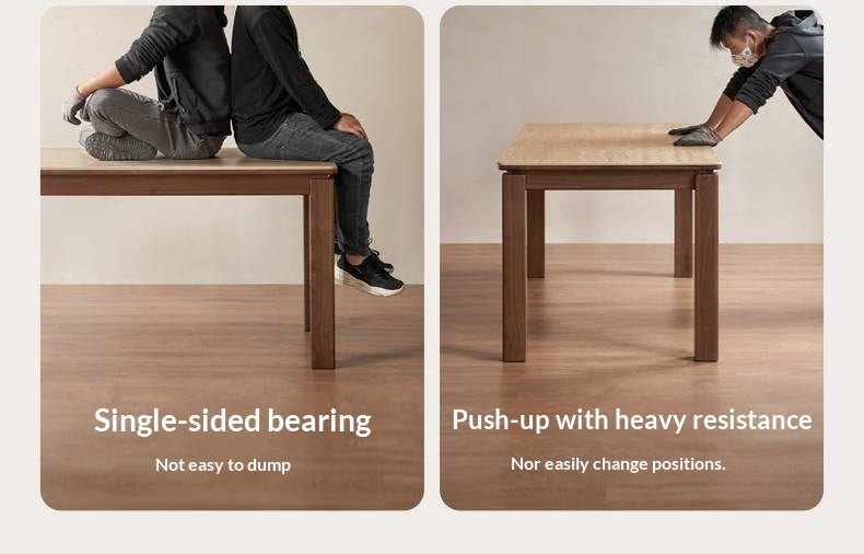 Black Walnut Solid Wood Vintage Travertine Slab Dining Table