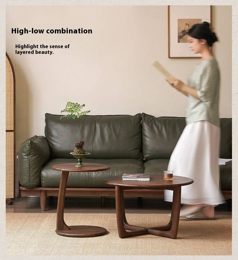 Ash Solid Wood Round Coffee Table