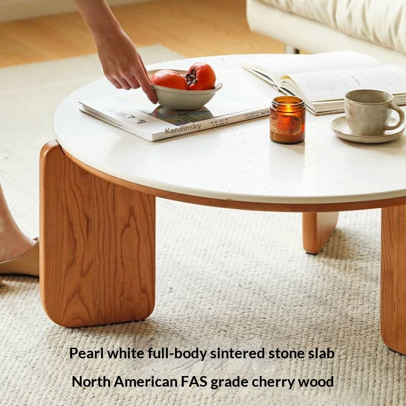 Cherry Solid Wood Slab Coffee Table