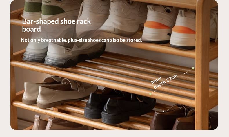 Solid RubberWood Multi-Tiered Shoe Rack For Shoes, Clothes And Hats