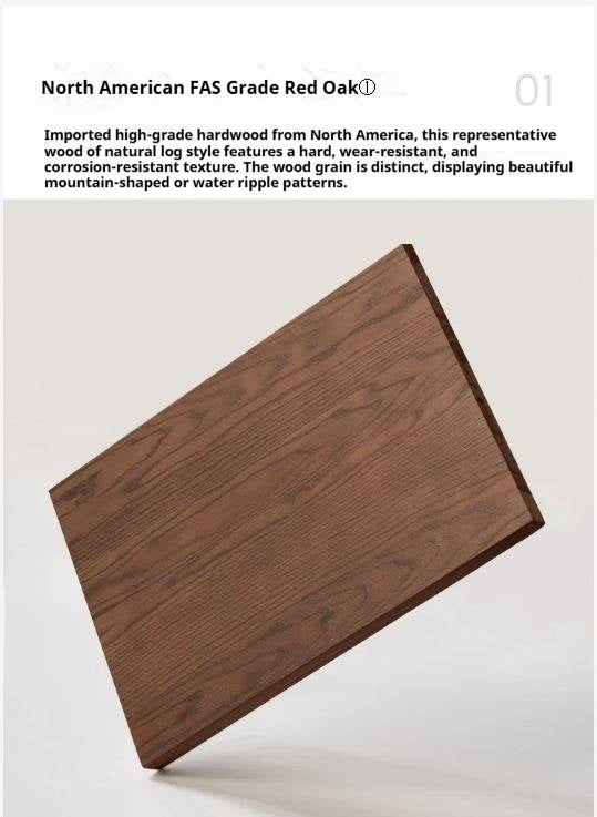 Oak Solid Wood, Solid Rubberwood Telescopic Corner Office Desk