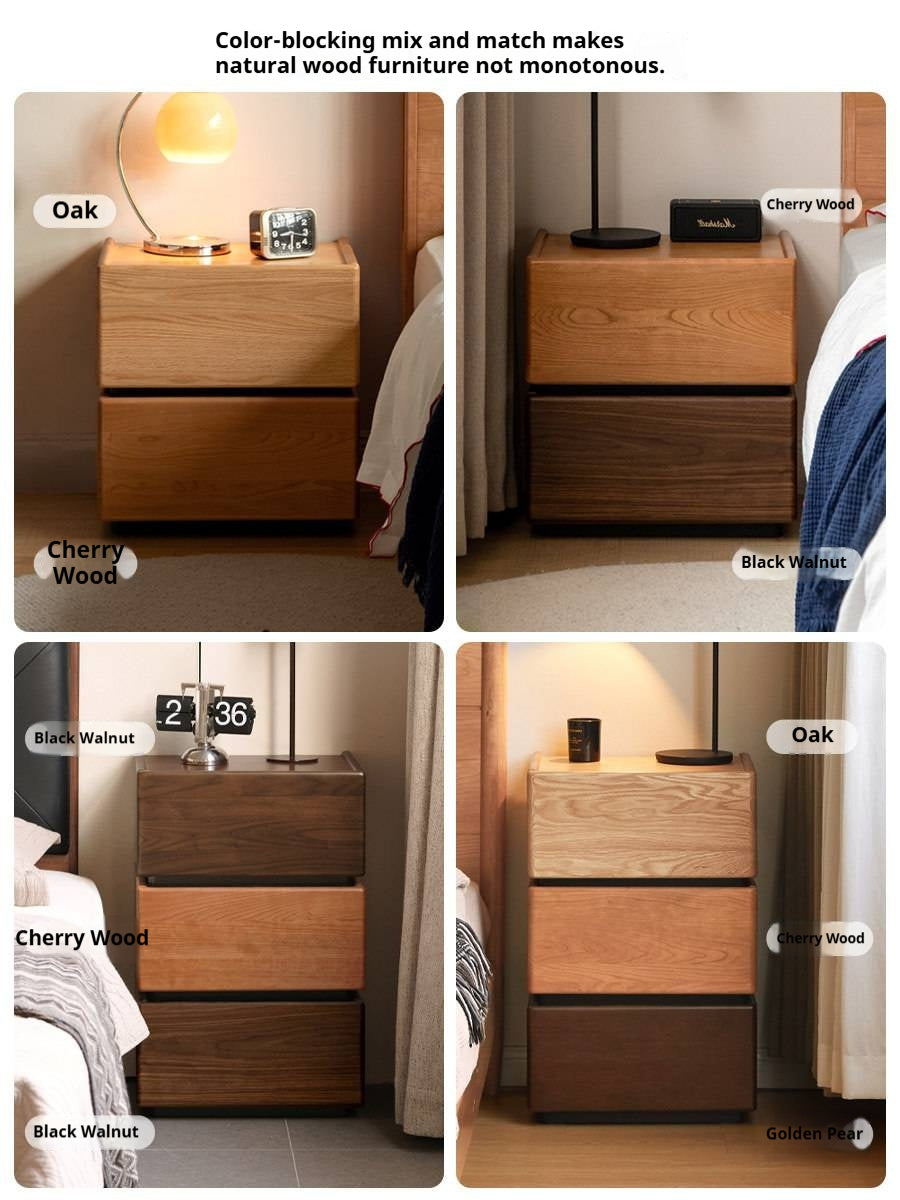 Black Walnut, Oak, Cherry Solid Wood Nightstand
