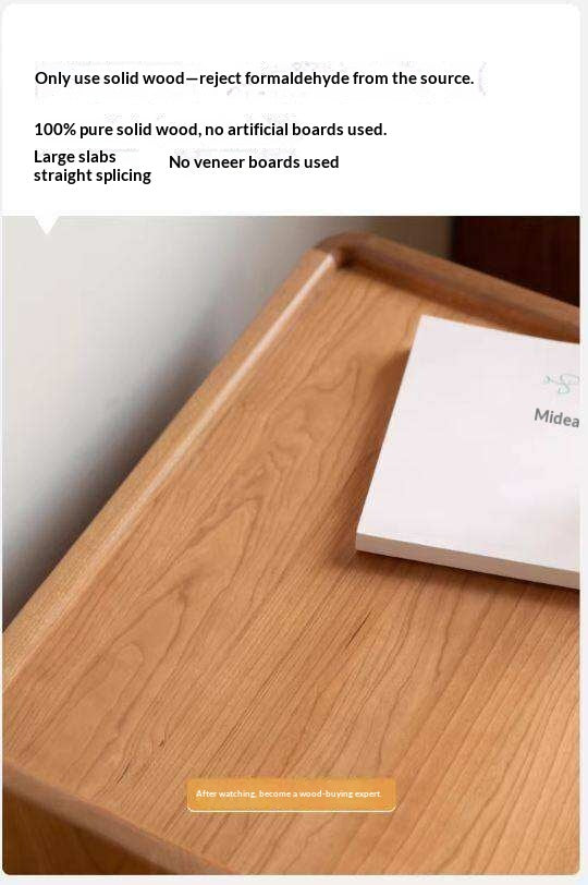 Cherry Wood Waves Nightstand.