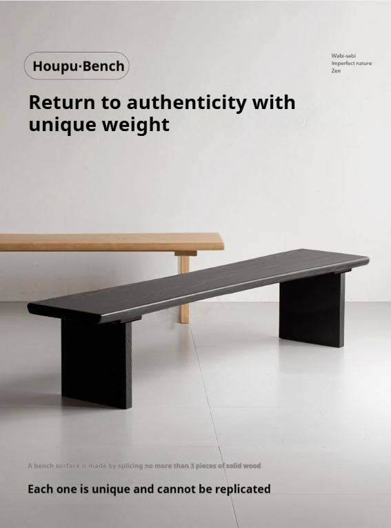 Black Walnut,Ash, South American Walnut Solid Wood Wabi Sabi Bench