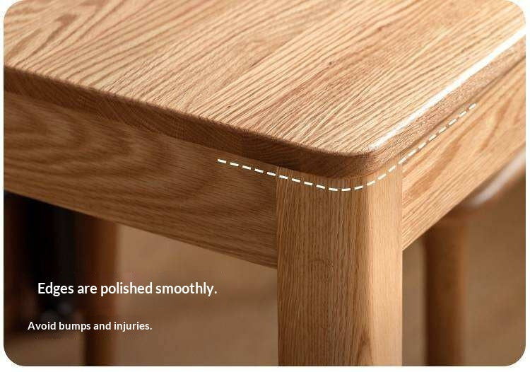 Oak Solid Wood Telescopic Dining Table Sideboard Integrated