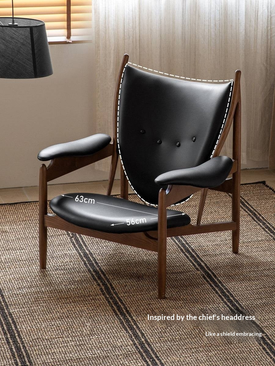 Ash Solid Wood Modern Designer Lounge Chair