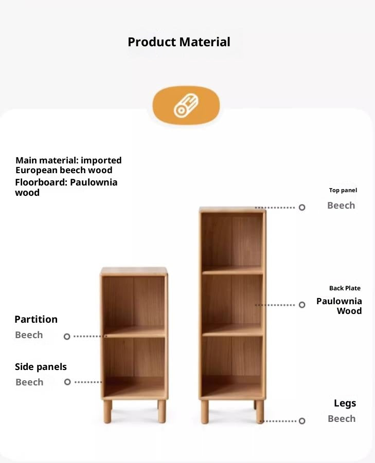 Beech Solid Wood Capacity Bookcase