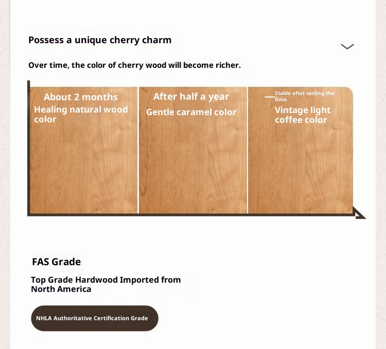 Cherry Solid Wood Ultra-thin Sideboard.