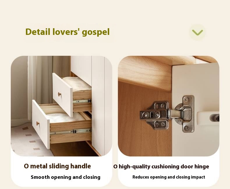 Oak Solid Wood Modern Wardrobe.