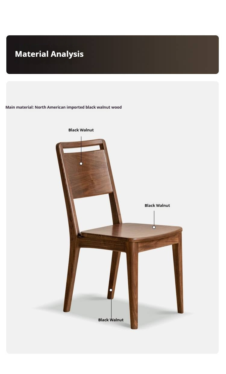 Set 4 pcs Black Walnut, White Ash, Ash, Oak, Sandalwood Solid Wood Dining Chair High Back