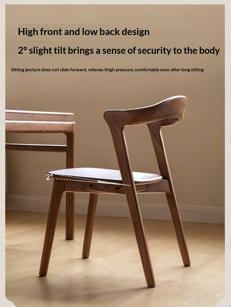 Black Walnut, Ash Solid Wood Dining Chair