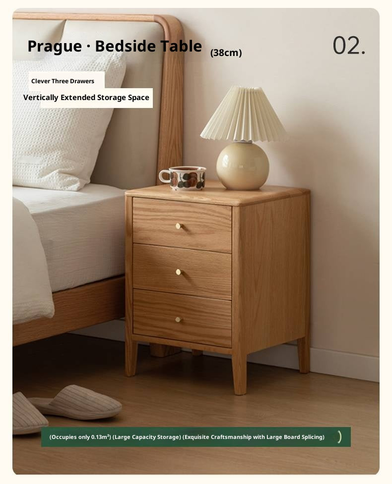Oak, Ash, Beech Solid Wood Modern Simple Nightstand