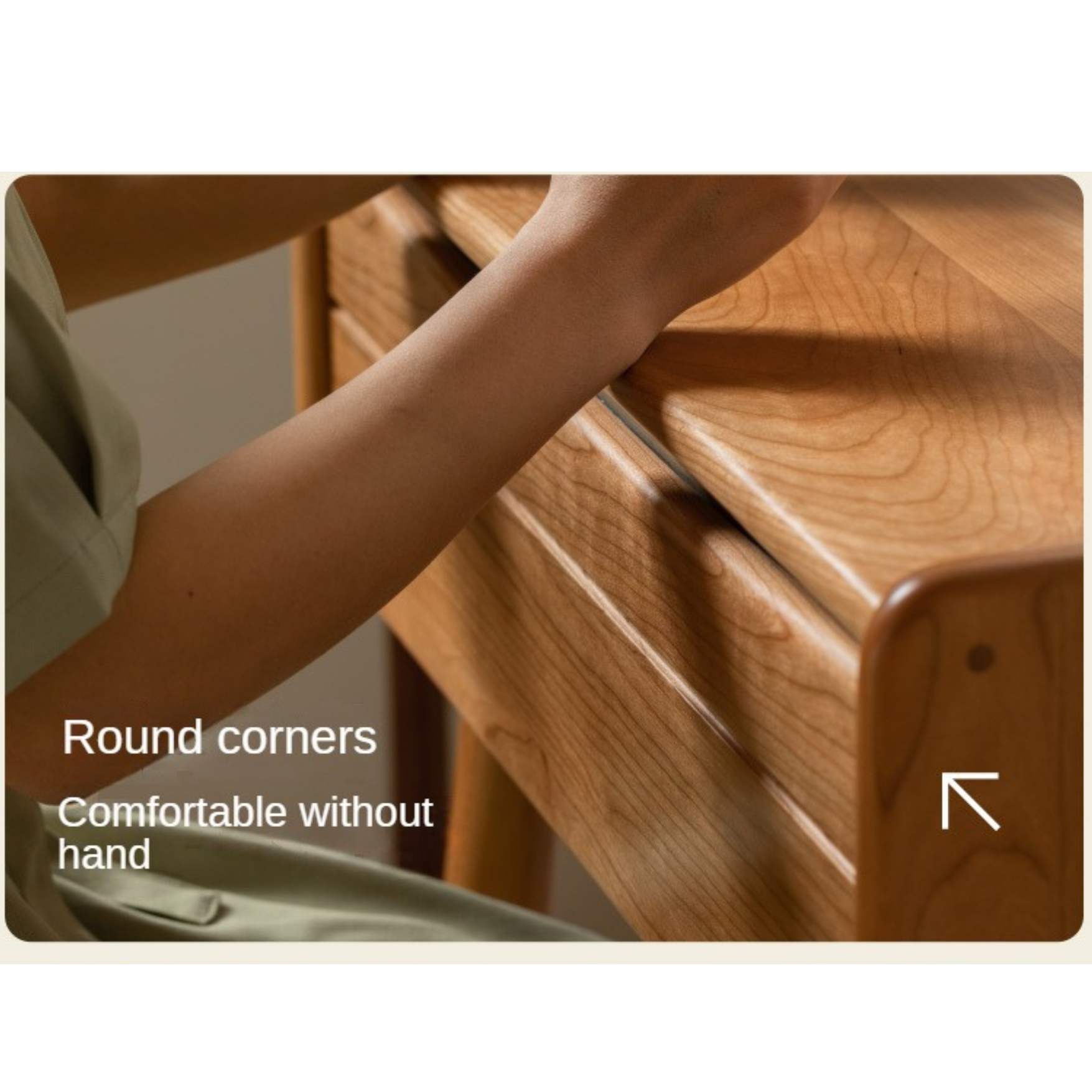 Cherry Solid Wood Small Vanity Table.