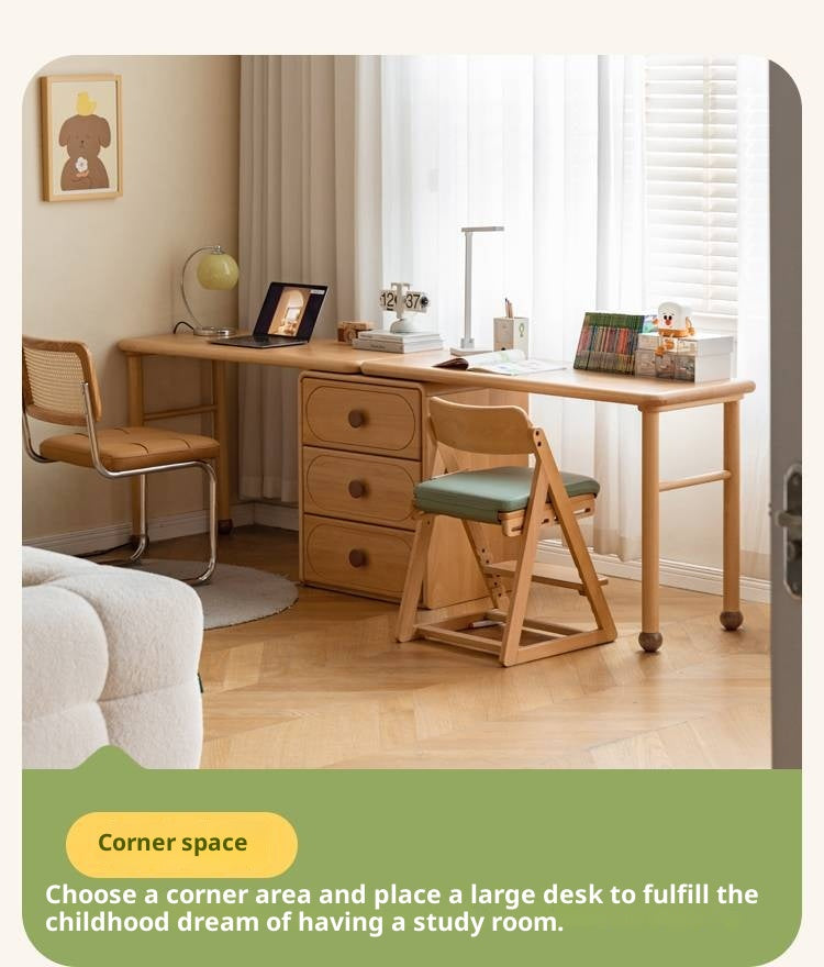 Beech Solid Wood Сhildren's Double Desk