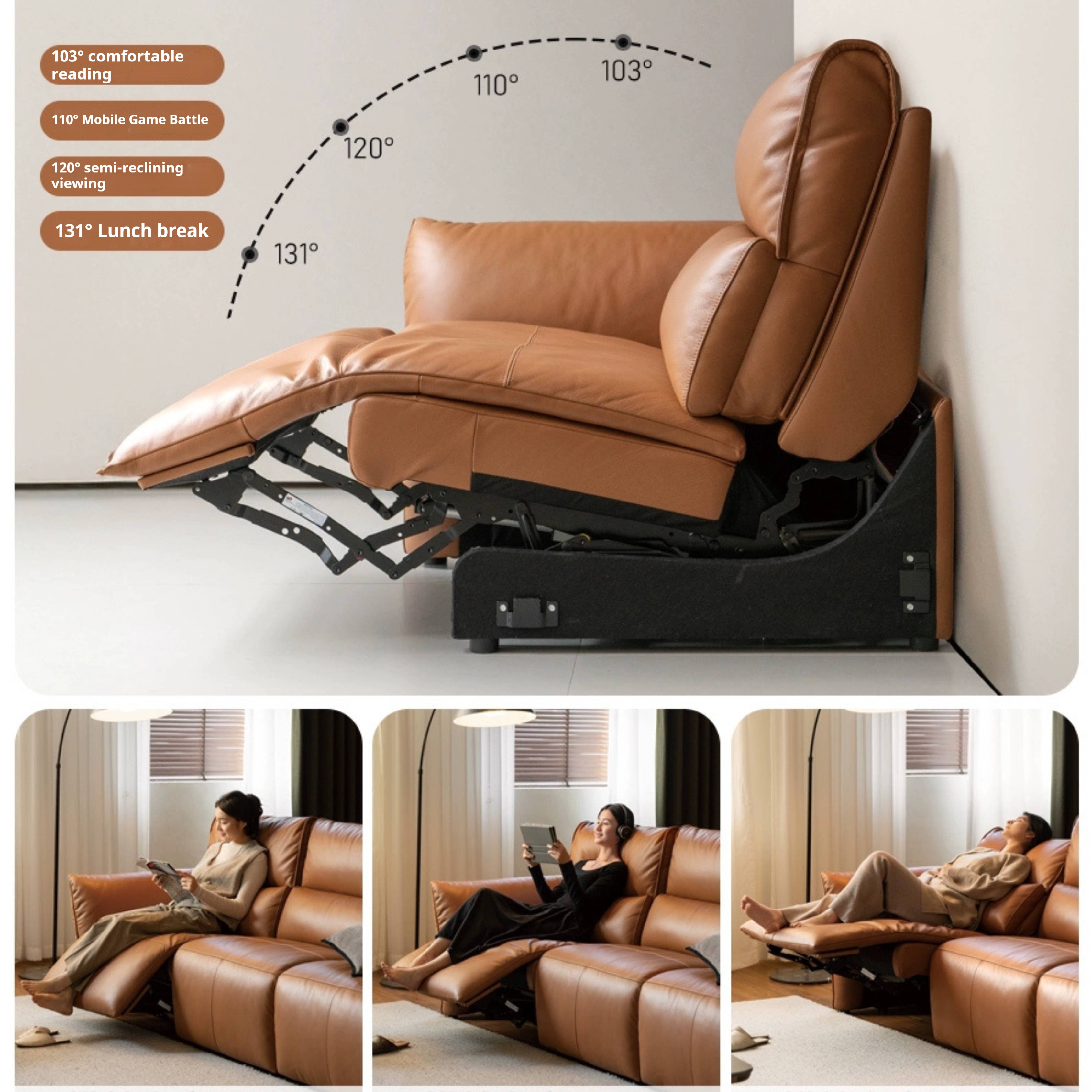 Leather Electric Luxury High Backrest Sofa,,,