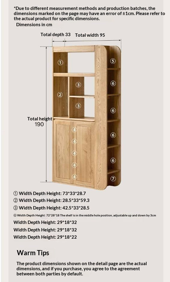Ash Solid Wood Partition Cabinet