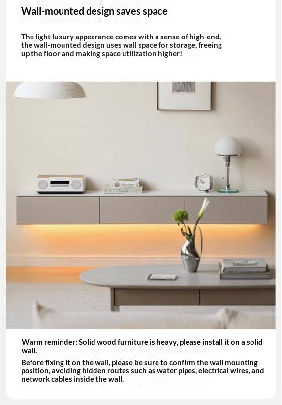 Tulipwood Wall-Mounted Suspended Splicing TV Cabinet.