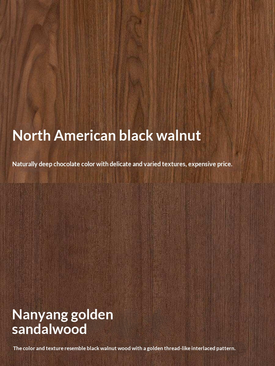 Black Walnut, Sandalwood Solid Wood Moon Makeup Mirror Vanity Table.