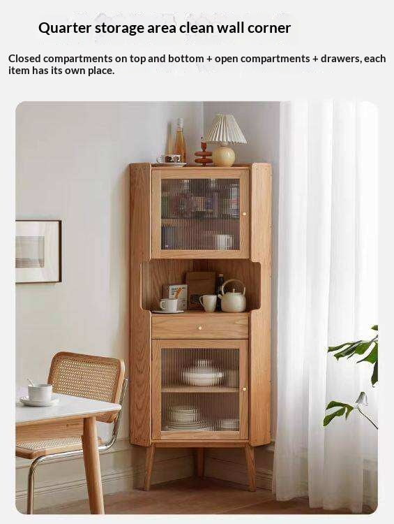 Oak Solid Wood Corner Sideboard