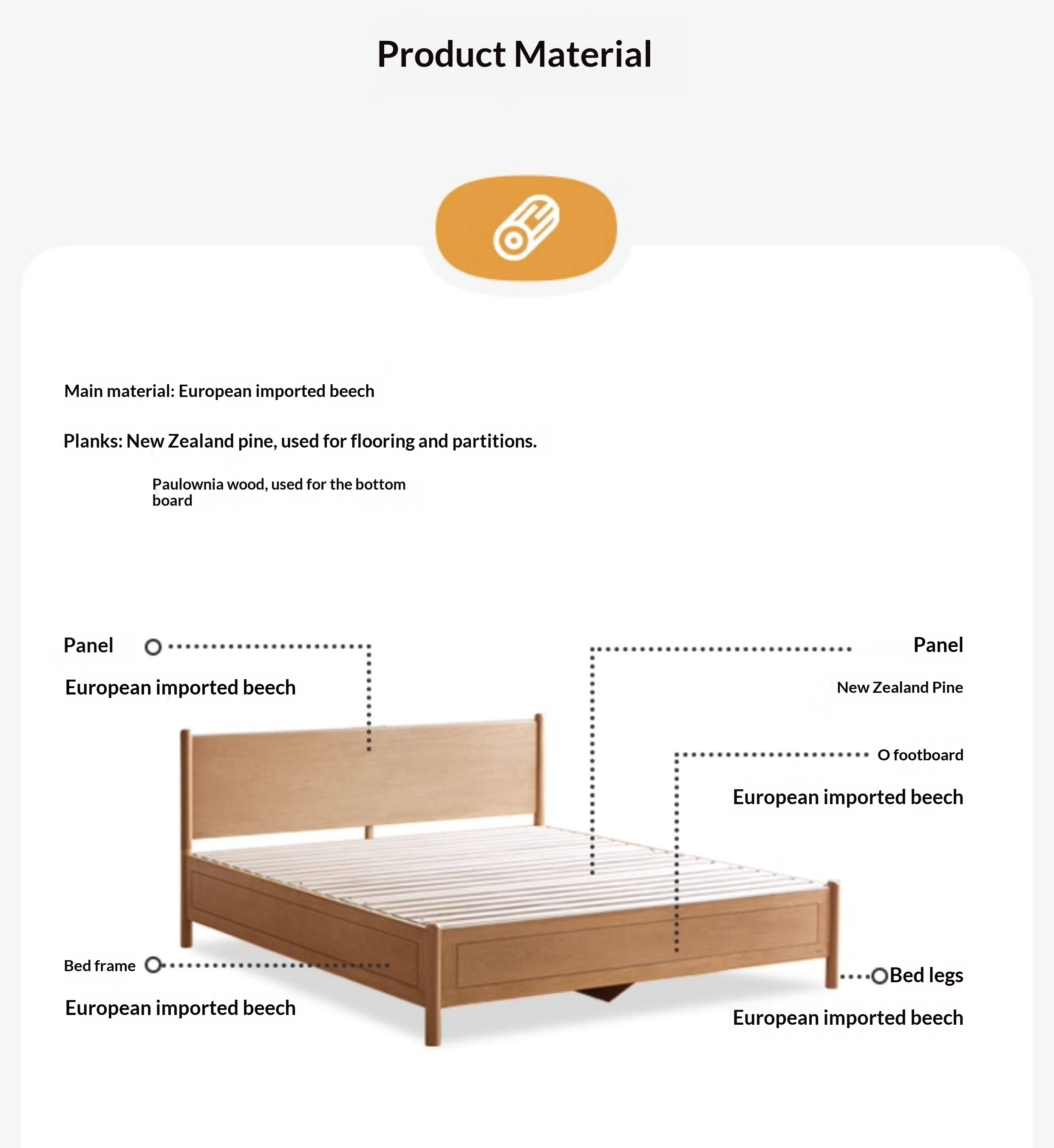 Beech Solid Wood Box Bed — Simple Design, Multi-Functional Bed