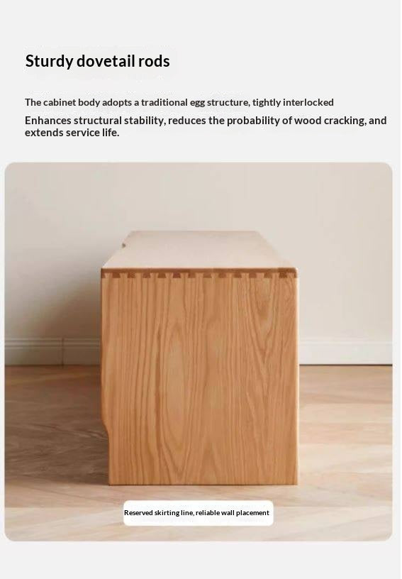 Black Walnut, Oak, Cherry Solid Wood TV Stand Floor Cabinet