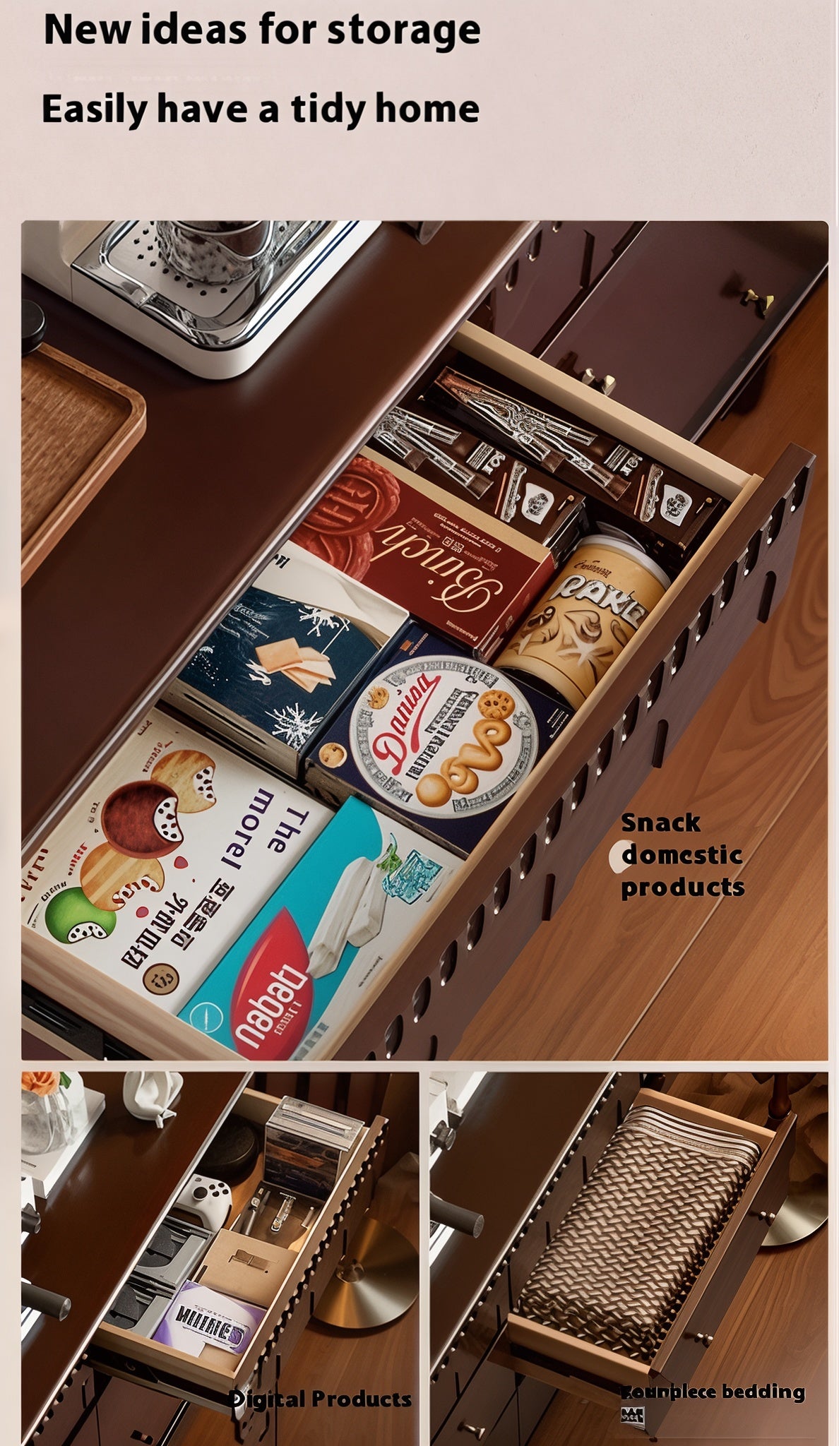 Poplar Solid Wood Retro Style Bucket Cabinet