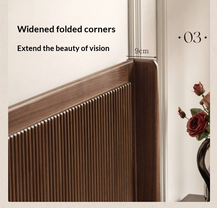 Black Walnut Solid Wood Italian Light Luxury Retro Storage Box Bed